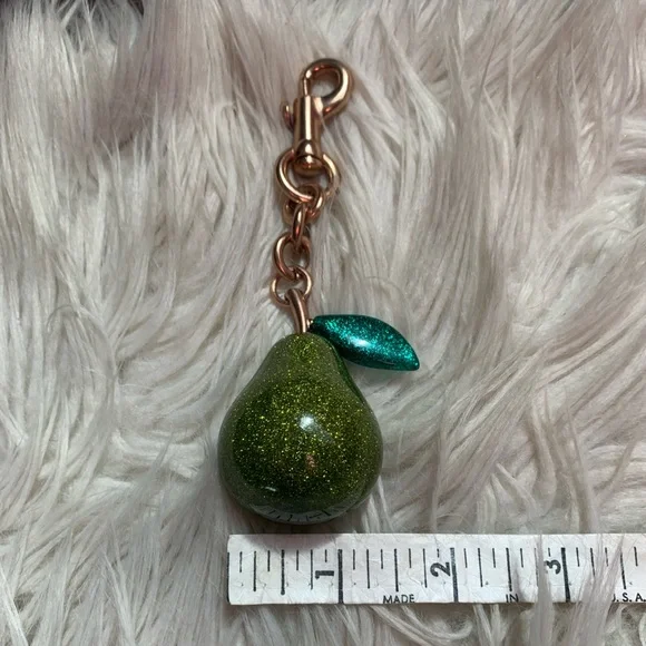 Glittery Pear with Leaf Bag Charm - Picture 8 of 10